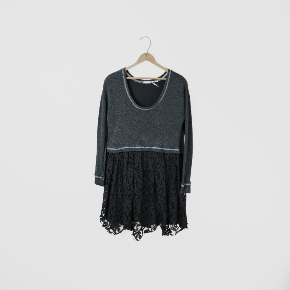 UO // French Terry Lacemix Dress